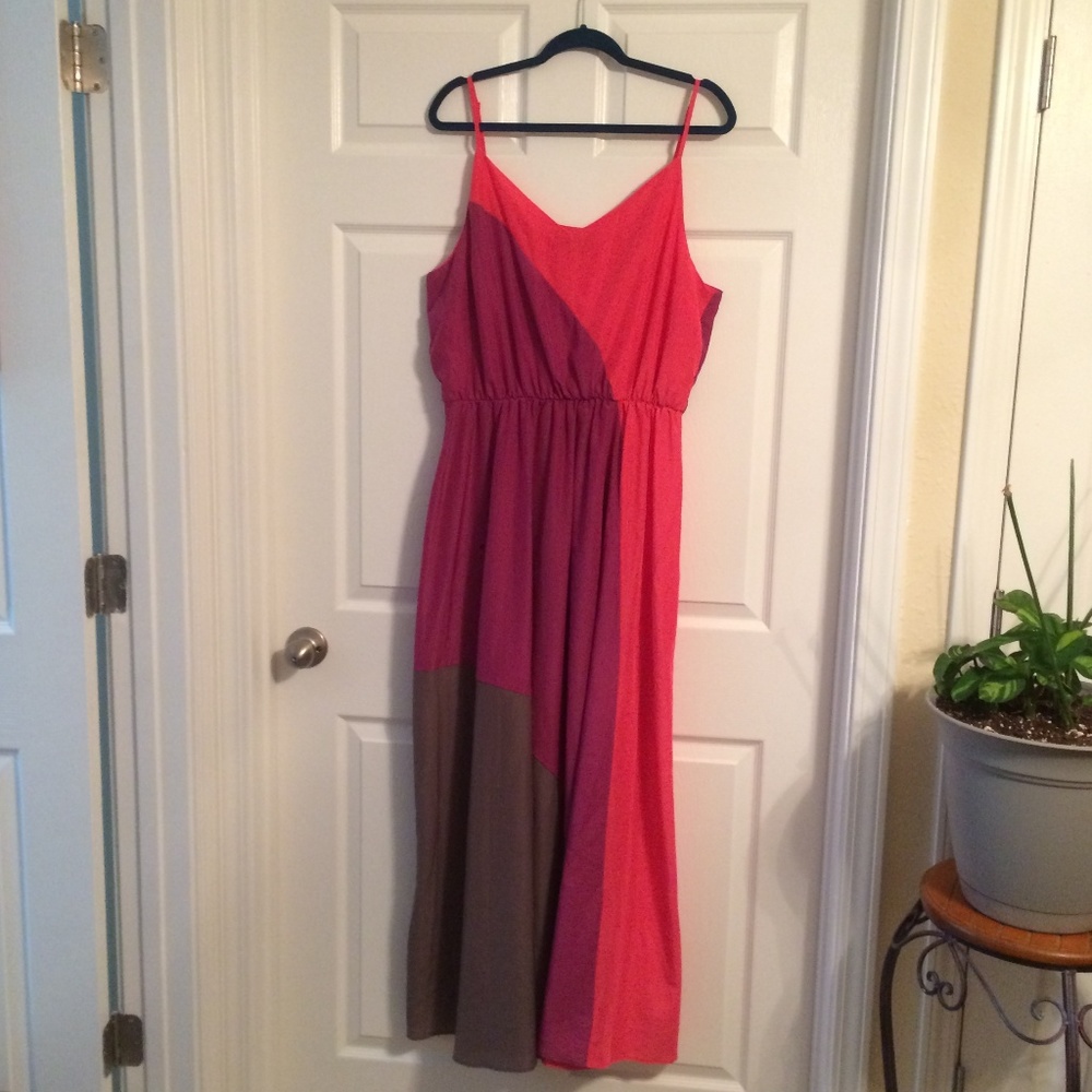 Mossimo Color Block Maxi Dress Sz XL